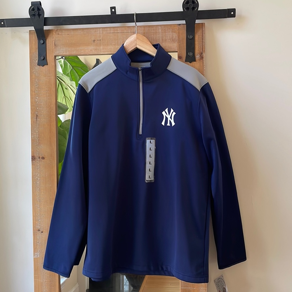 NWT MLB New York Yankees 1/4 Zip Pullover Size L